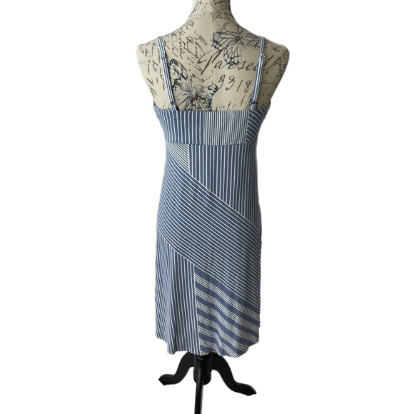 Blue Striped Women's Dress - Picture 2 of 10